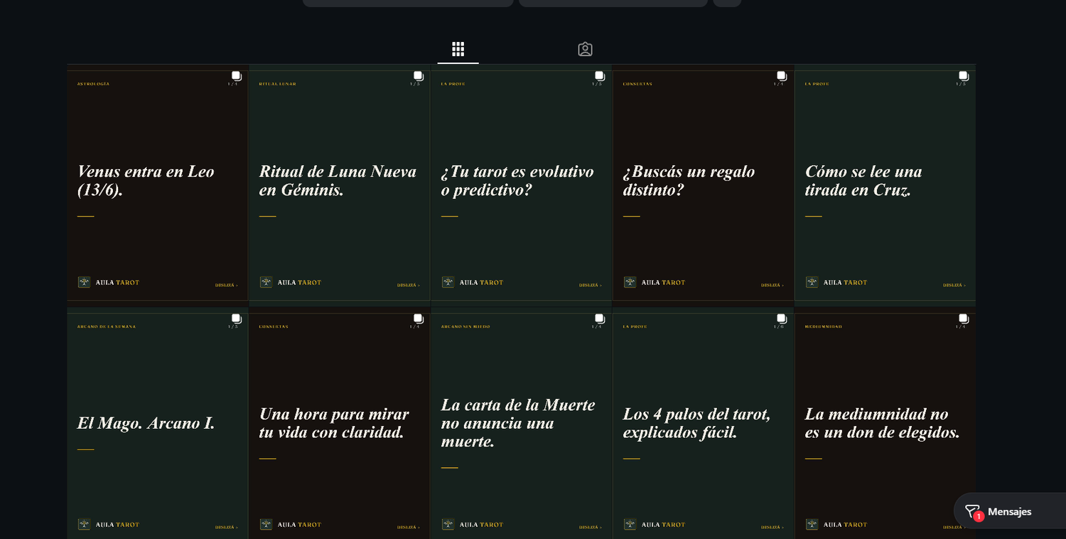 Contenido de Aula Tarot