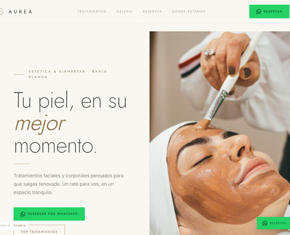 Web de ejemplo para un centro de estética