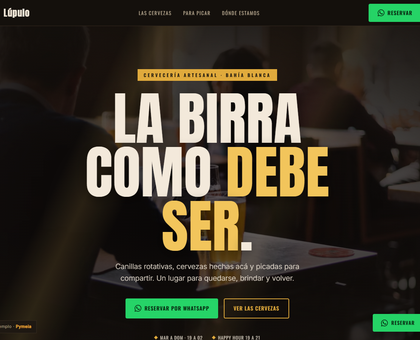 Web de ejemplo para una cervecería
